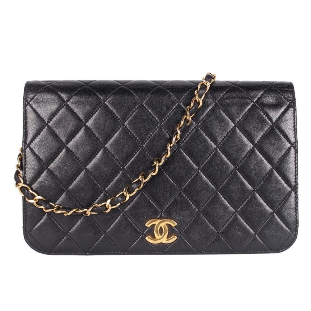 Chanel Vintage Black Full Flap Bag